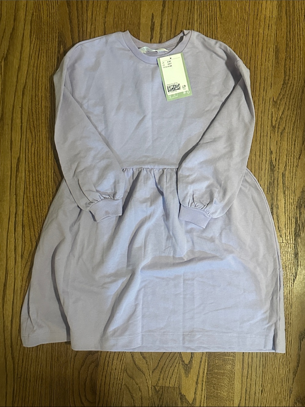H&M Lilac Long-Sleeve Girls Casual Dress